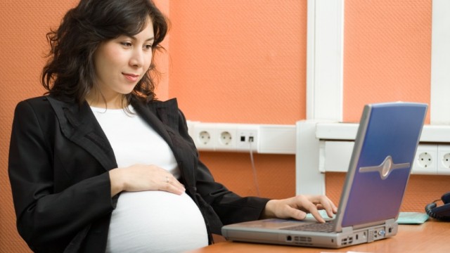 Pregnant woman at work