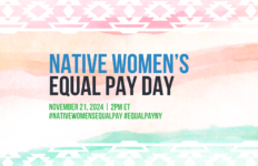 Native women in New York are paid 54¢ compared to every $1 a non-Hispanic, white male earns. (1)